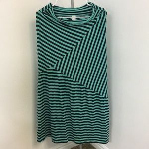 Black/turquoise maxi skirt